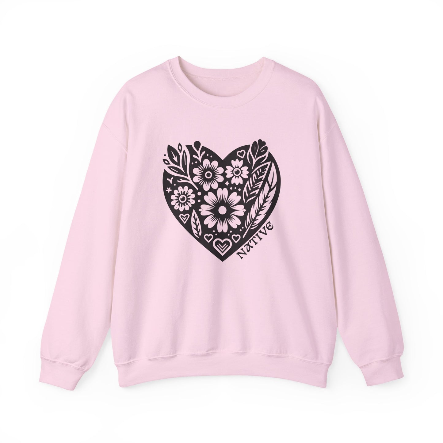Native Heart Floral Feather Sweatshirt