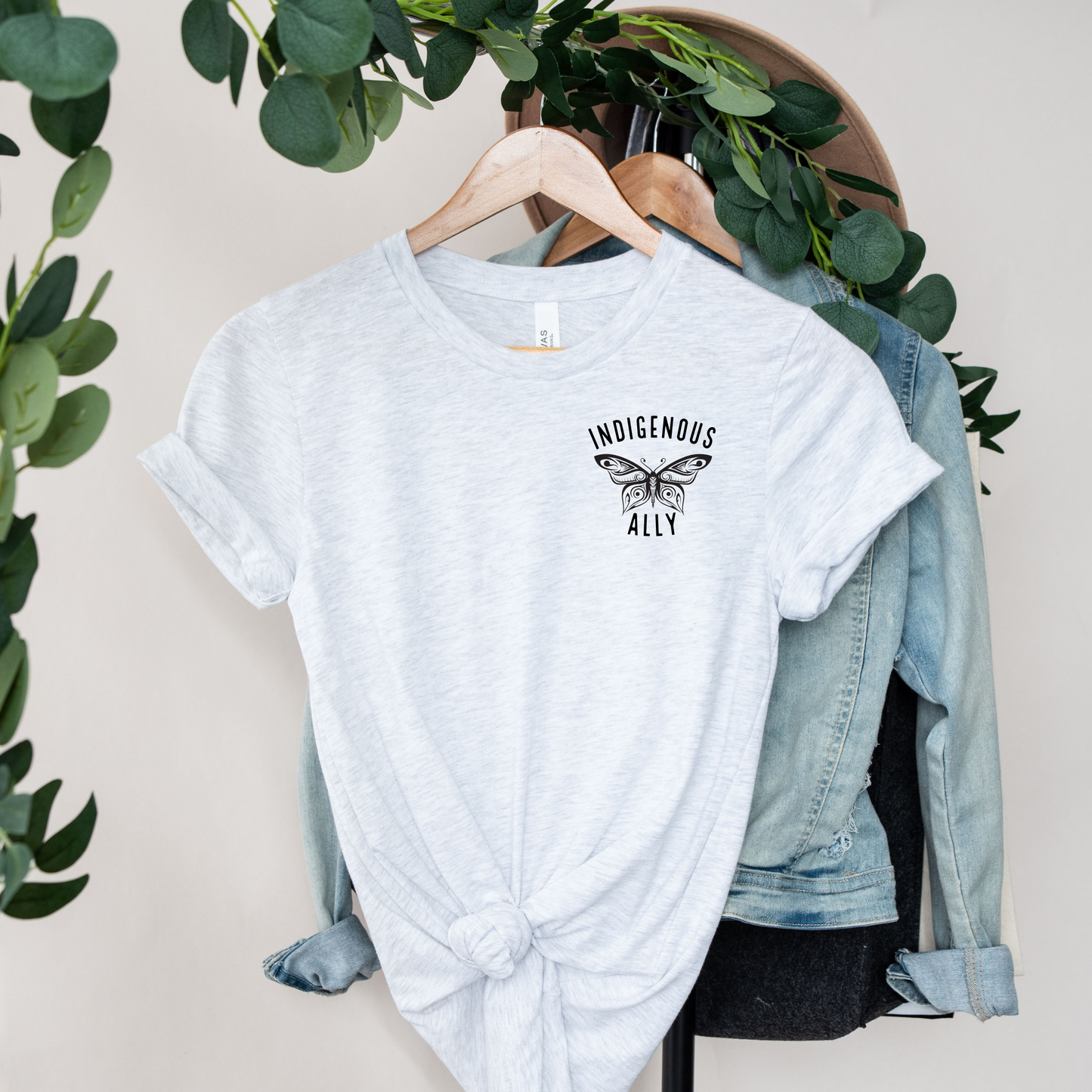 indigenous ally shirt, butterfly ally tee, minimalist graphic tee, indigenous awareness apparel, ally support shirt, indigenous supporter tee, truth and reconciliation shirt, butterfly shirt, subtle awareness apparel, unisex ally tee, meaningful graphic shirt, indigenous rights support, everyday advocacy apparel, minimalist floral tee, ally clothing