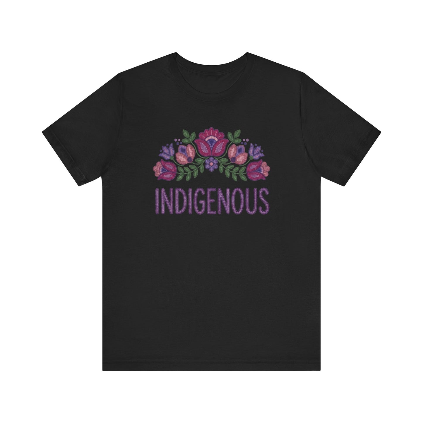 Indigenous Beaded Floral Unisex T-Shirt
