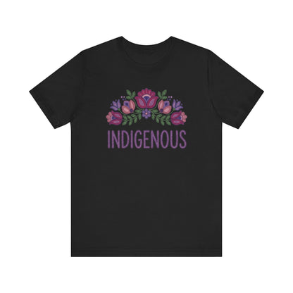 Indigenous Beaded Floral Unisex T-Shirt