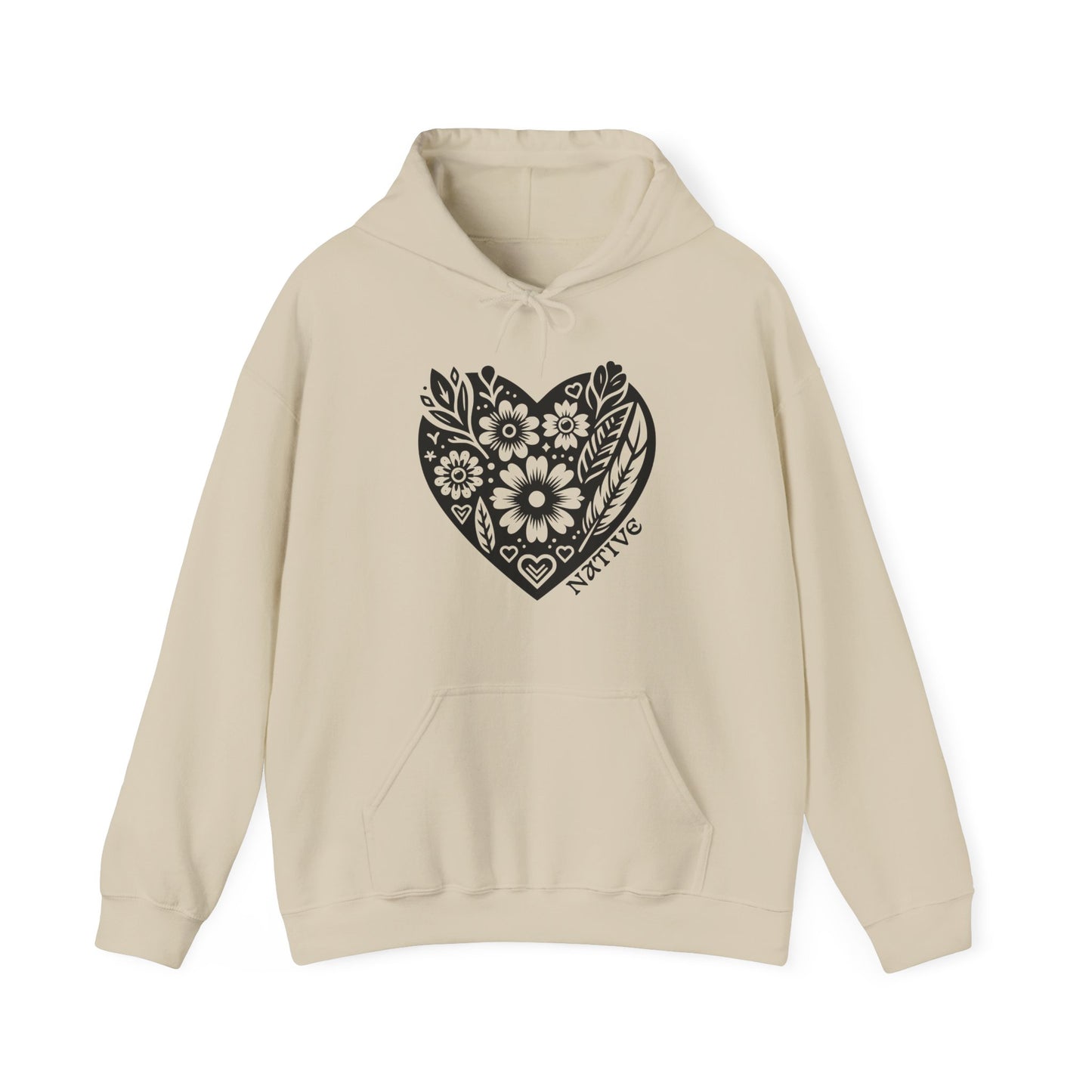 Native Heart Floral Hoodie