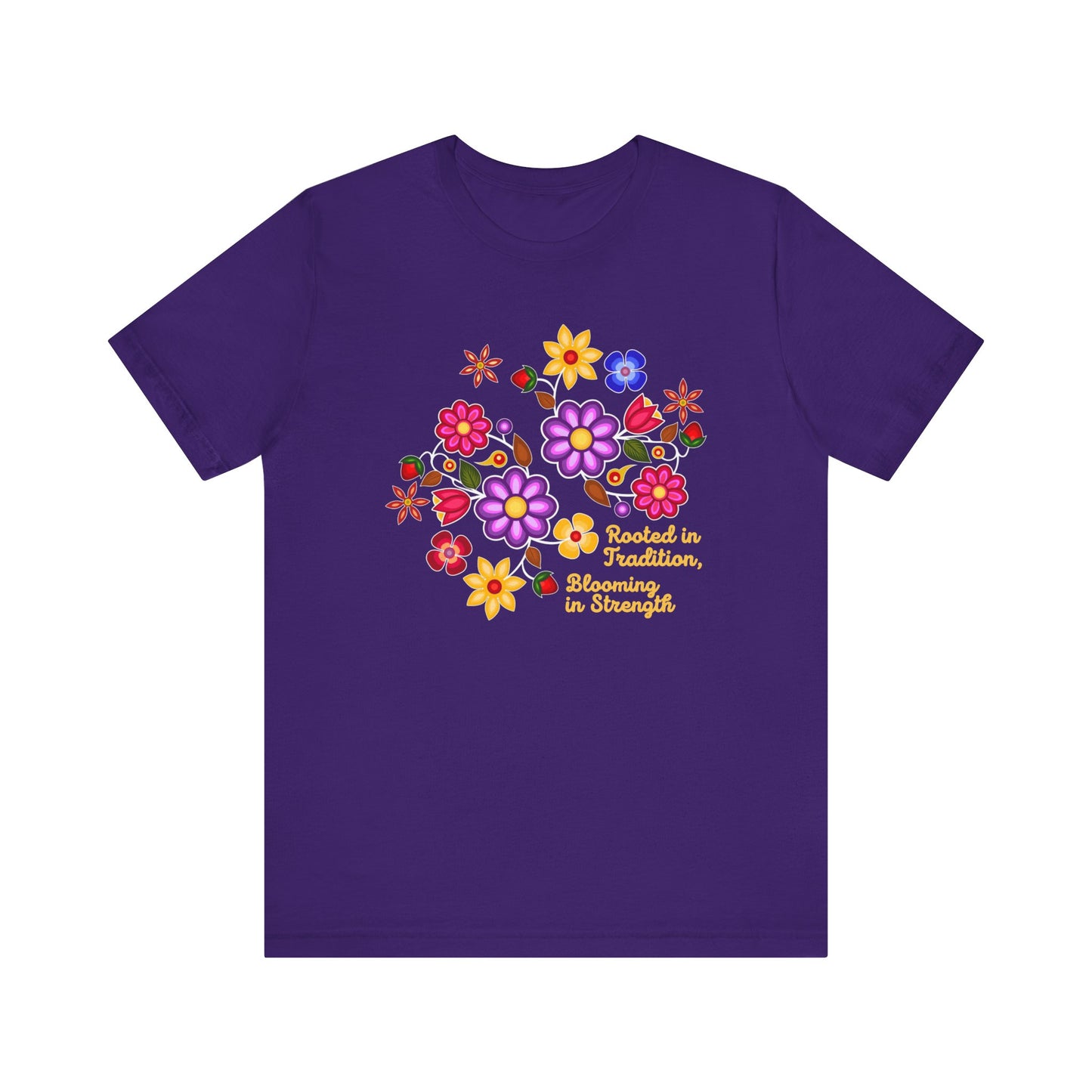 Rooted In Tradition Blooming In Strength Indigenous Florals Unisex T-Shirt