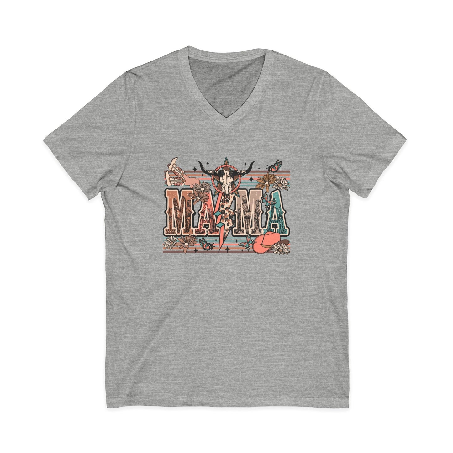 Mama Western Cowgirl Unisex V-Neck T-Shirt