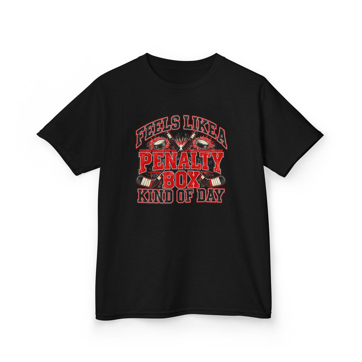 Feels Like a Penalty Box Kind of Day Youth Hockey Shirt