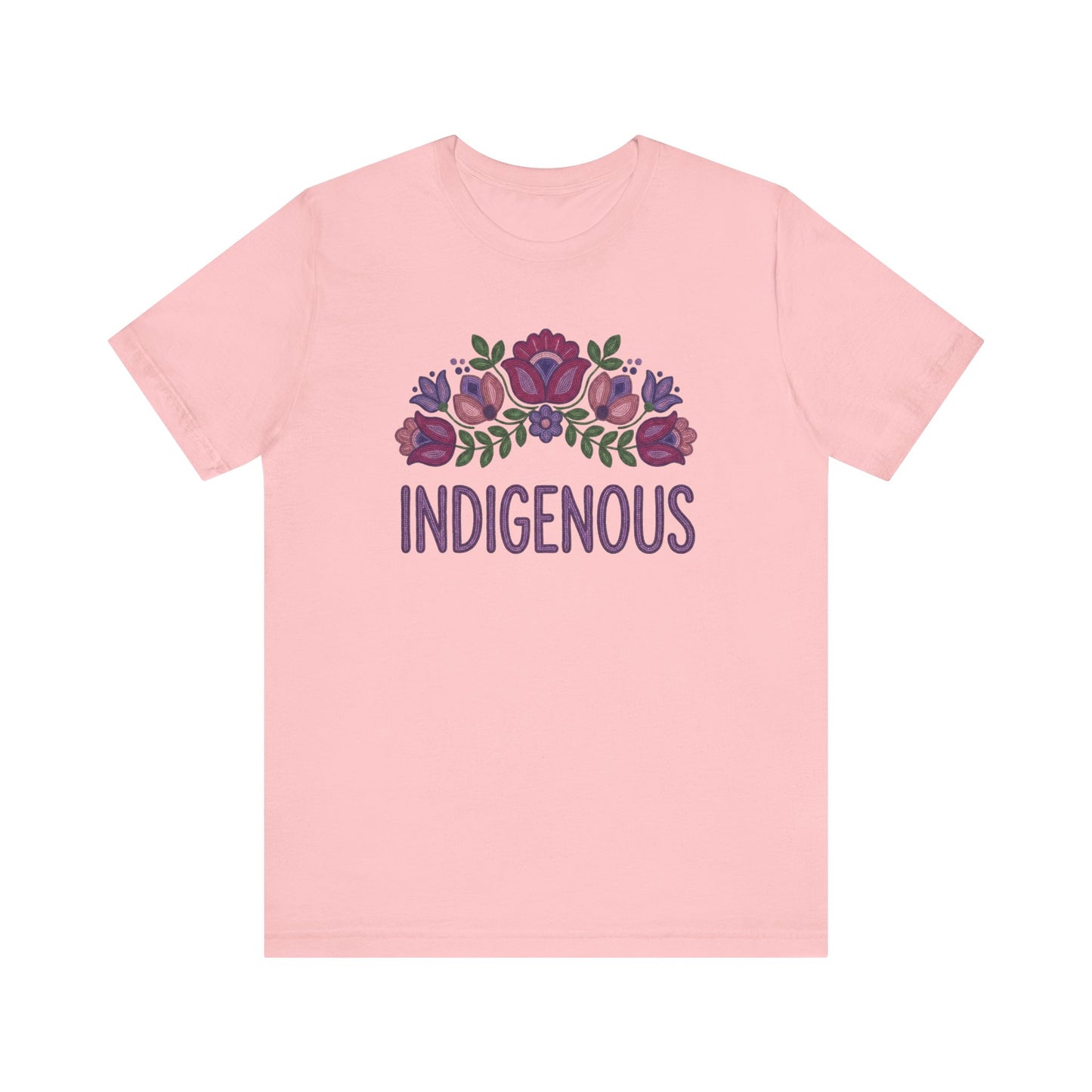 Indigenous Beaded Floral Unisex T-Shirt