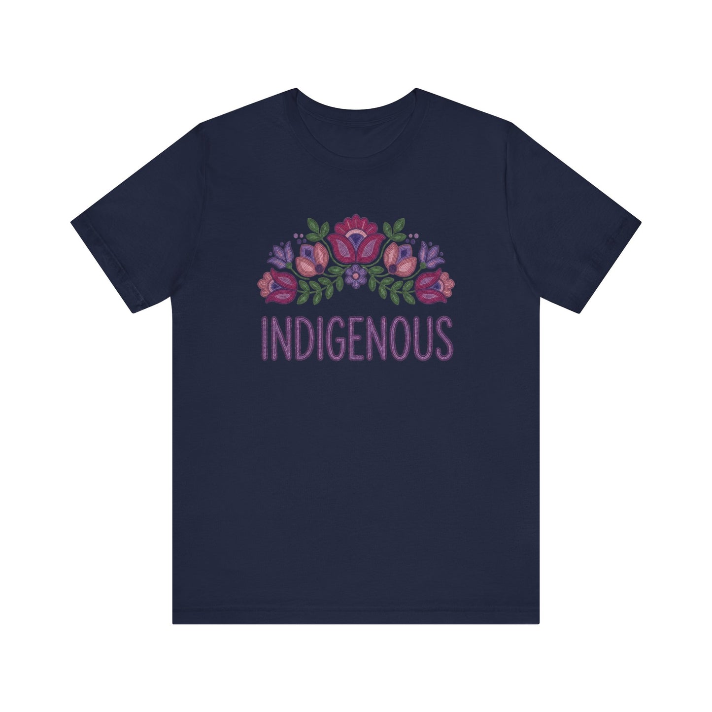 Indigenous Beaded Floral Unisex T-Shirt