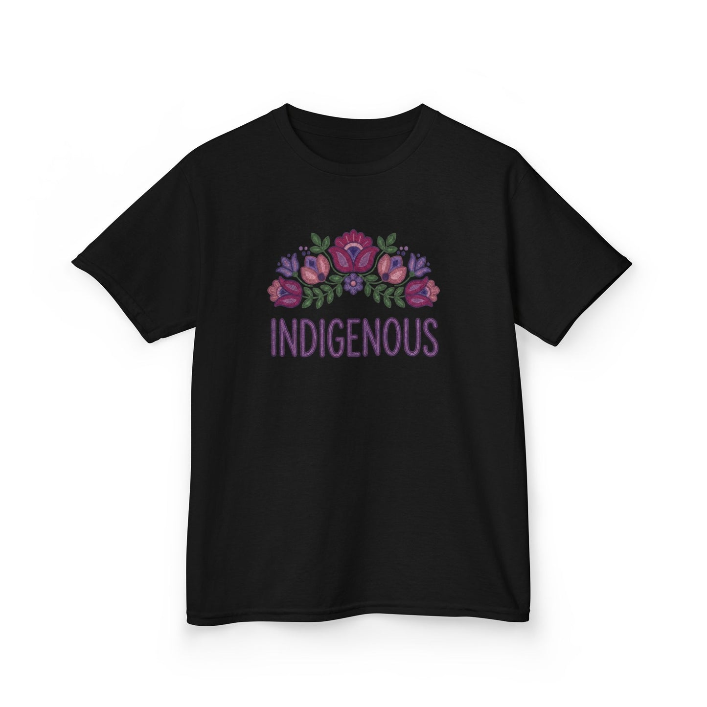 Indigenous Beaded Floral Kids T-Shirt