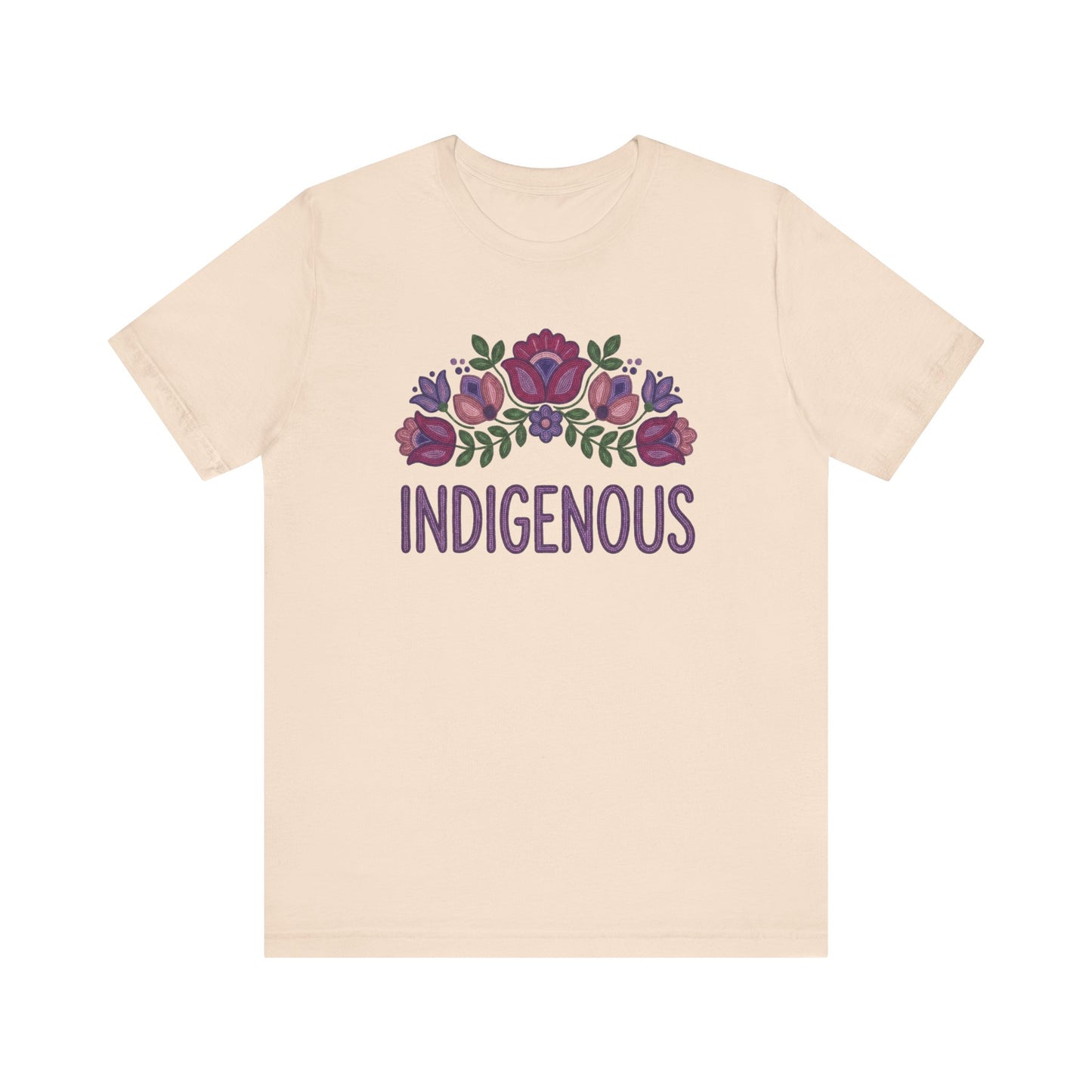 Indigenous Beaded Floral Unisex T-Shirt