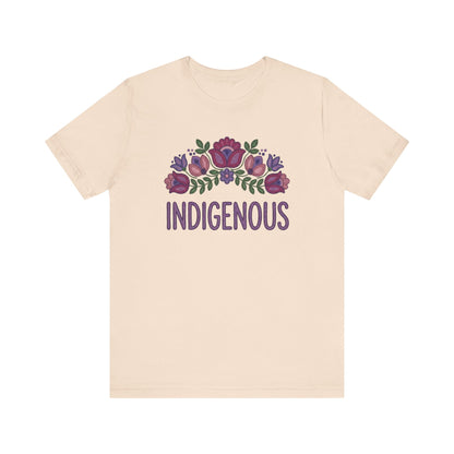 Indigenous Beaded Floral Unisex T-Shirt