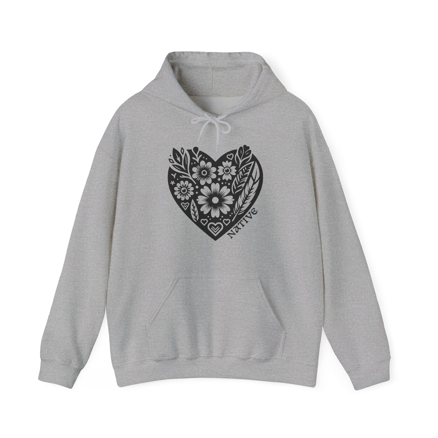 Native Heart Floral Hoodie