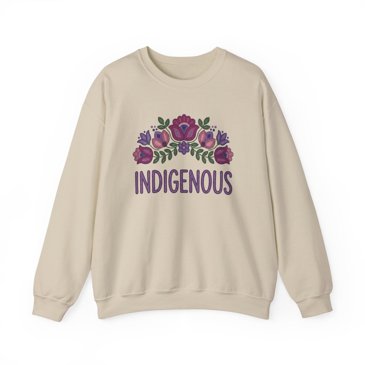 Indigenous Beaded Floral Sweatshirt