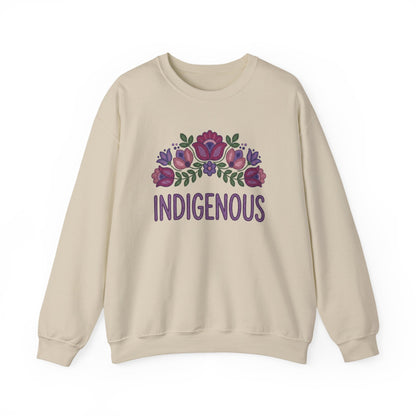 Indigenous Beaded Floral Sweatshirt