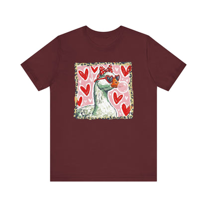 Goose Valentine Blowing Bubble Unisex T-Shirt