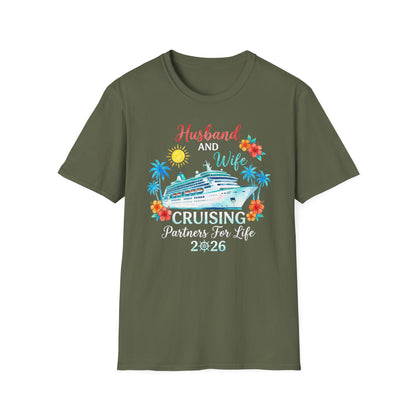 Husband and Wife Cruising Partners For Life 2026 Unisex T-Shirt
