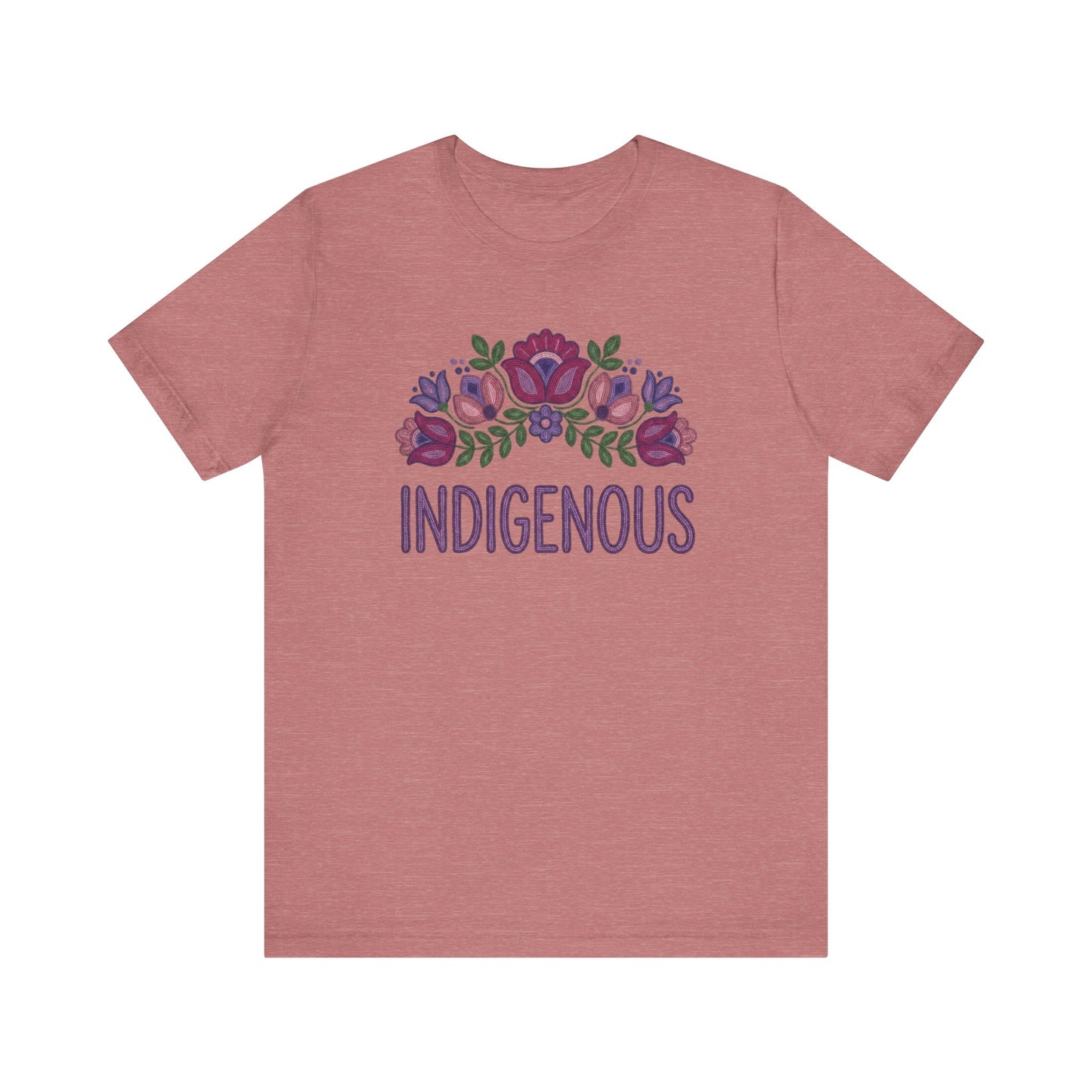 Indigenous Beaded Floral Unisex T-Shirt