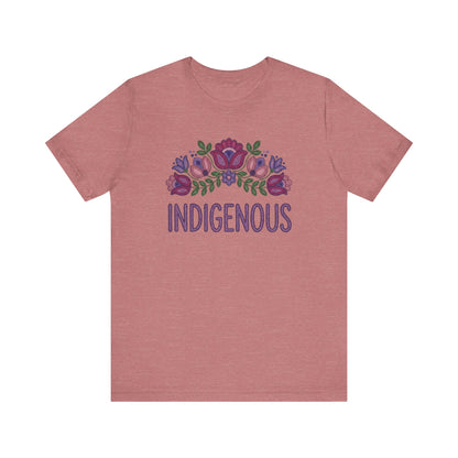 Indigenous Beaded Floral Unisex T-Shirt