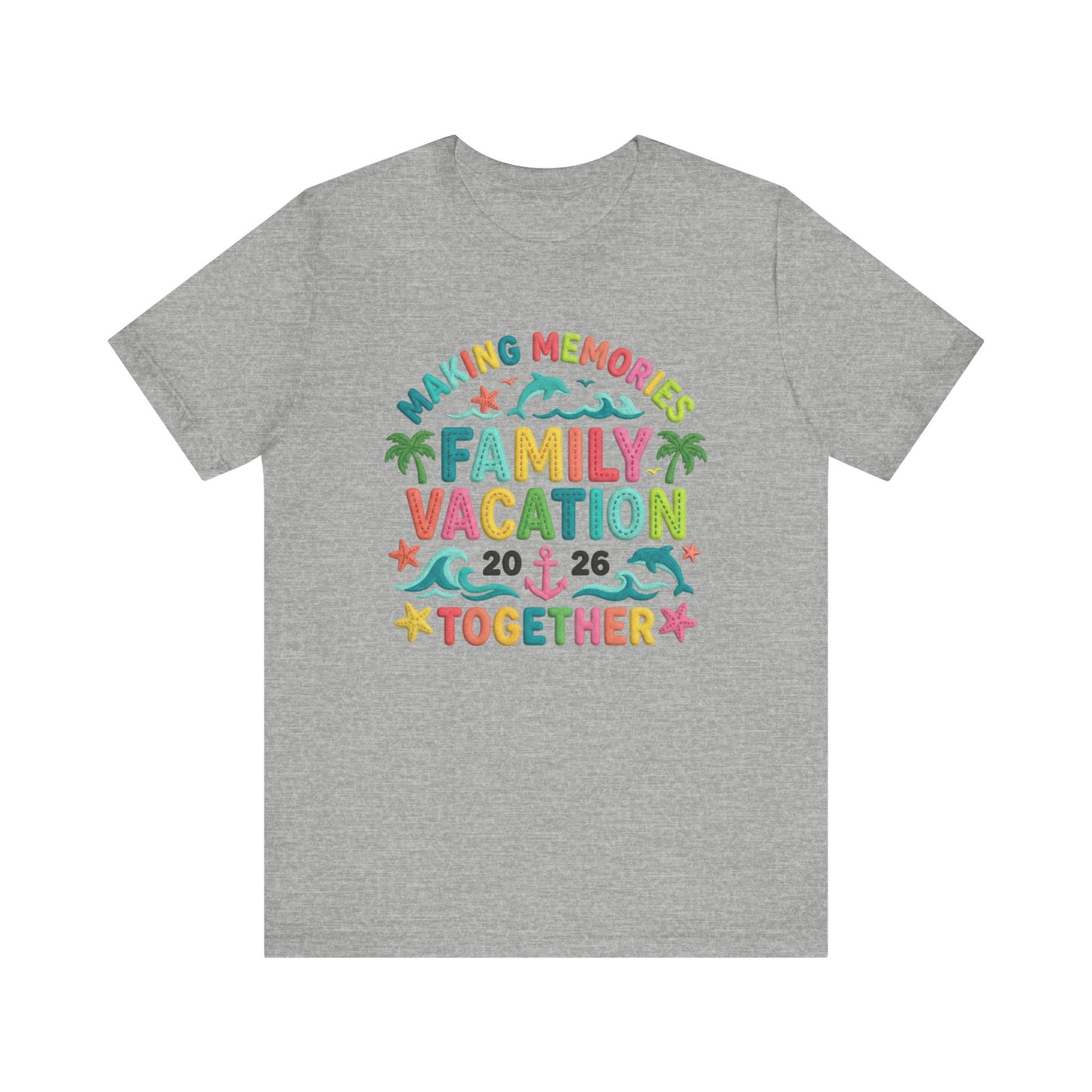 Family Vacation Making Memories Together 2026 Faux Crochet Unisex T-Shirt