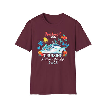 Husband and Wife Cruising Partners For Life 2026 Unisex T-Shirt