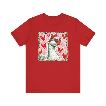 Goose Valentine Blowing Bubble Unisex T-Shirt