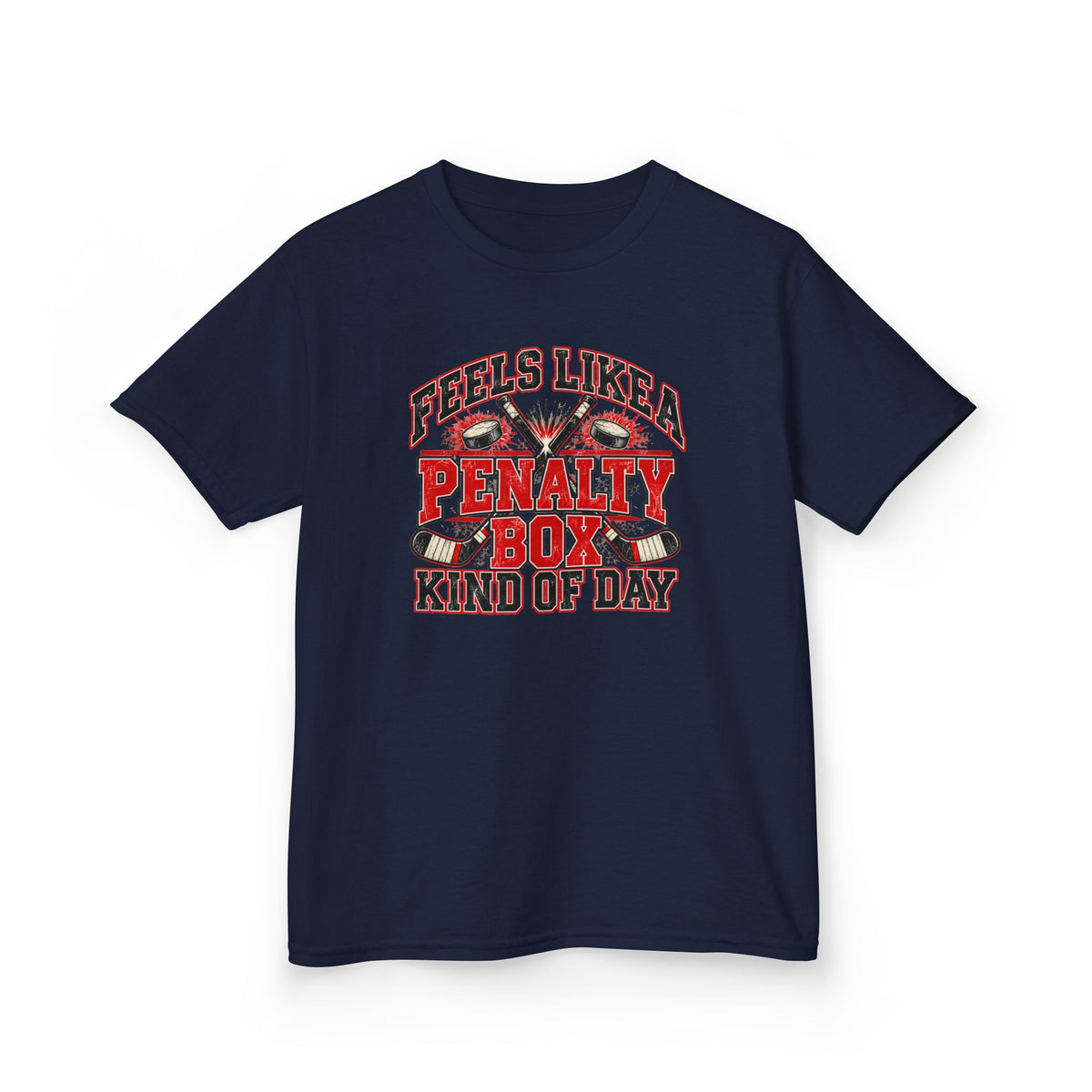 Feels Like a Penalty Box Kind of Day Youth Hockey Shirt