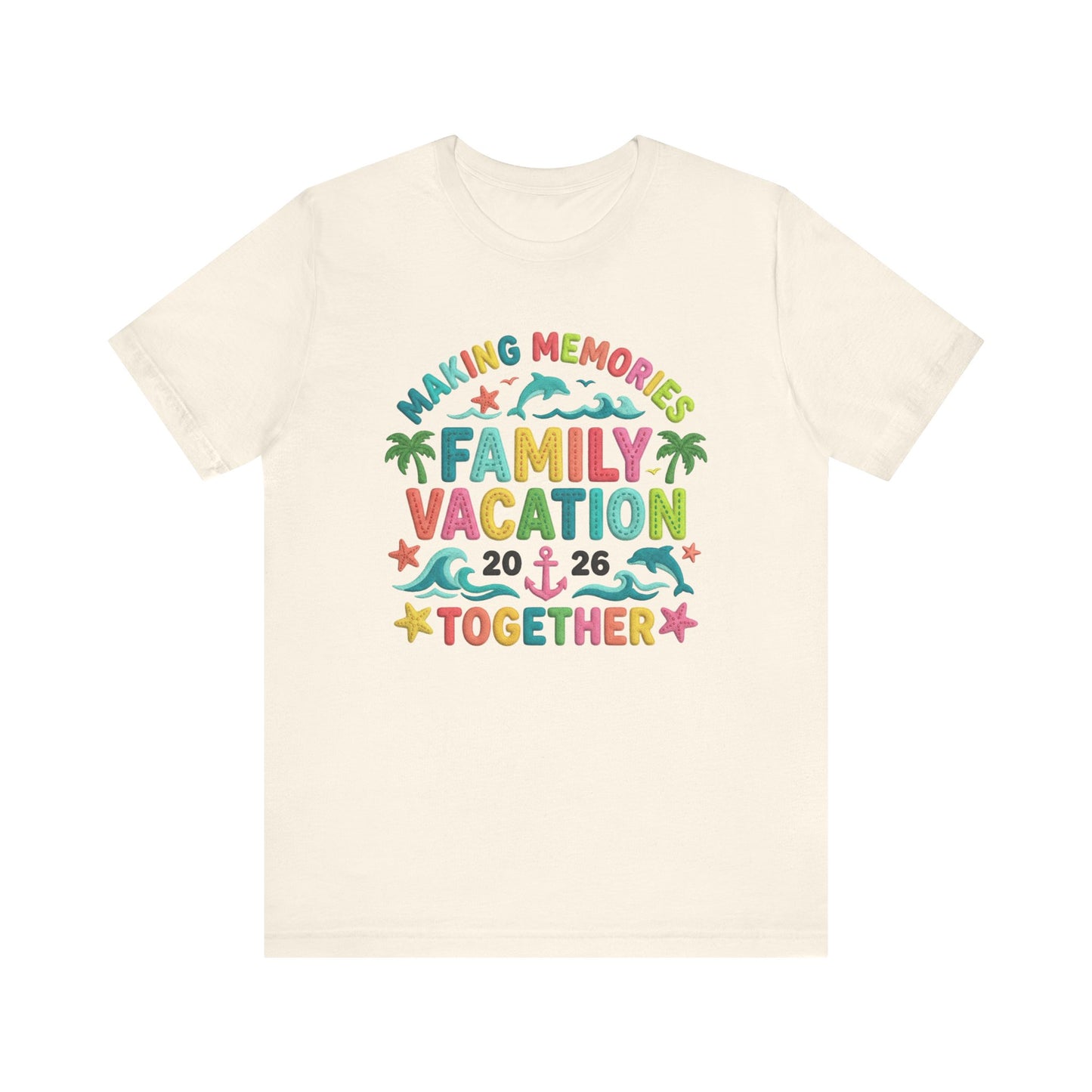 Family Vacation Making Memories Together 2026 Faux Crochet Unisex T-Shirt
