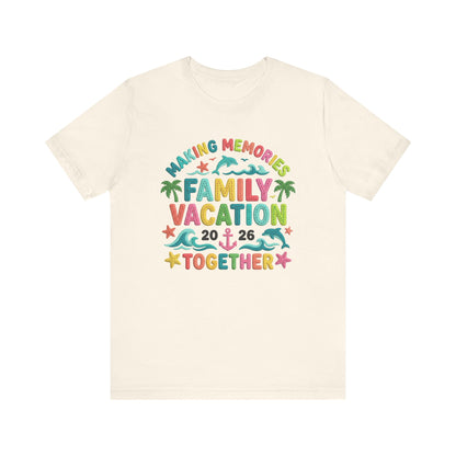 Family Vacation Making Memories Together 2026 Faux Crochet Unisex T-Shirt