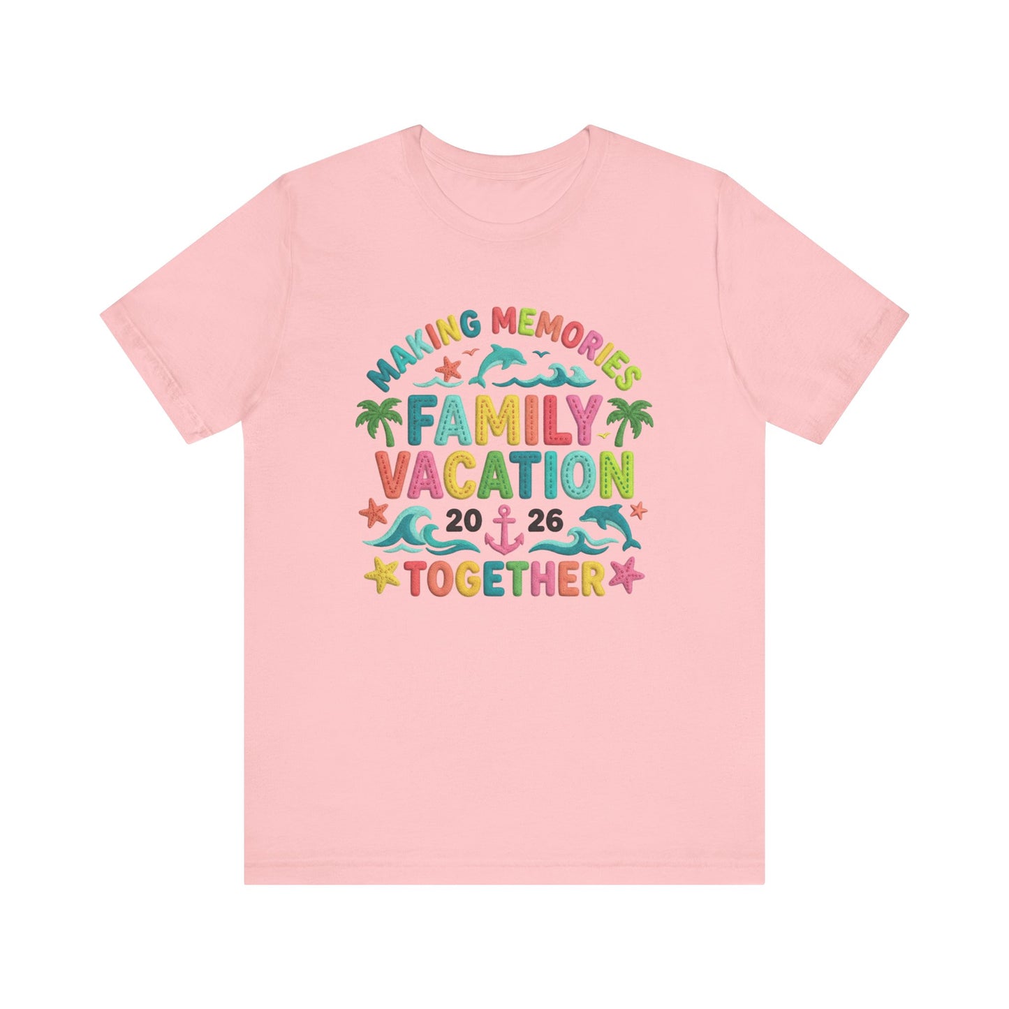 Family Vacation Making Memories Together 2026 Faux Crochet Unisex T-Shirt