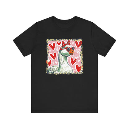 Goose Valentine Blowing Bubble Unisex T-Shirt