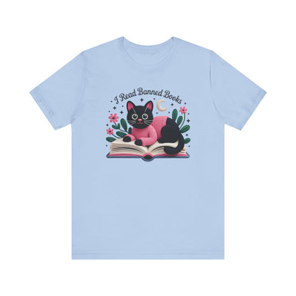 I Read Banned Books Cat Unisex T-Shirt