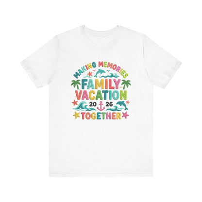 Family Vacation Making Memories Together 2026 Faux Crochet Unisex T-Shirt