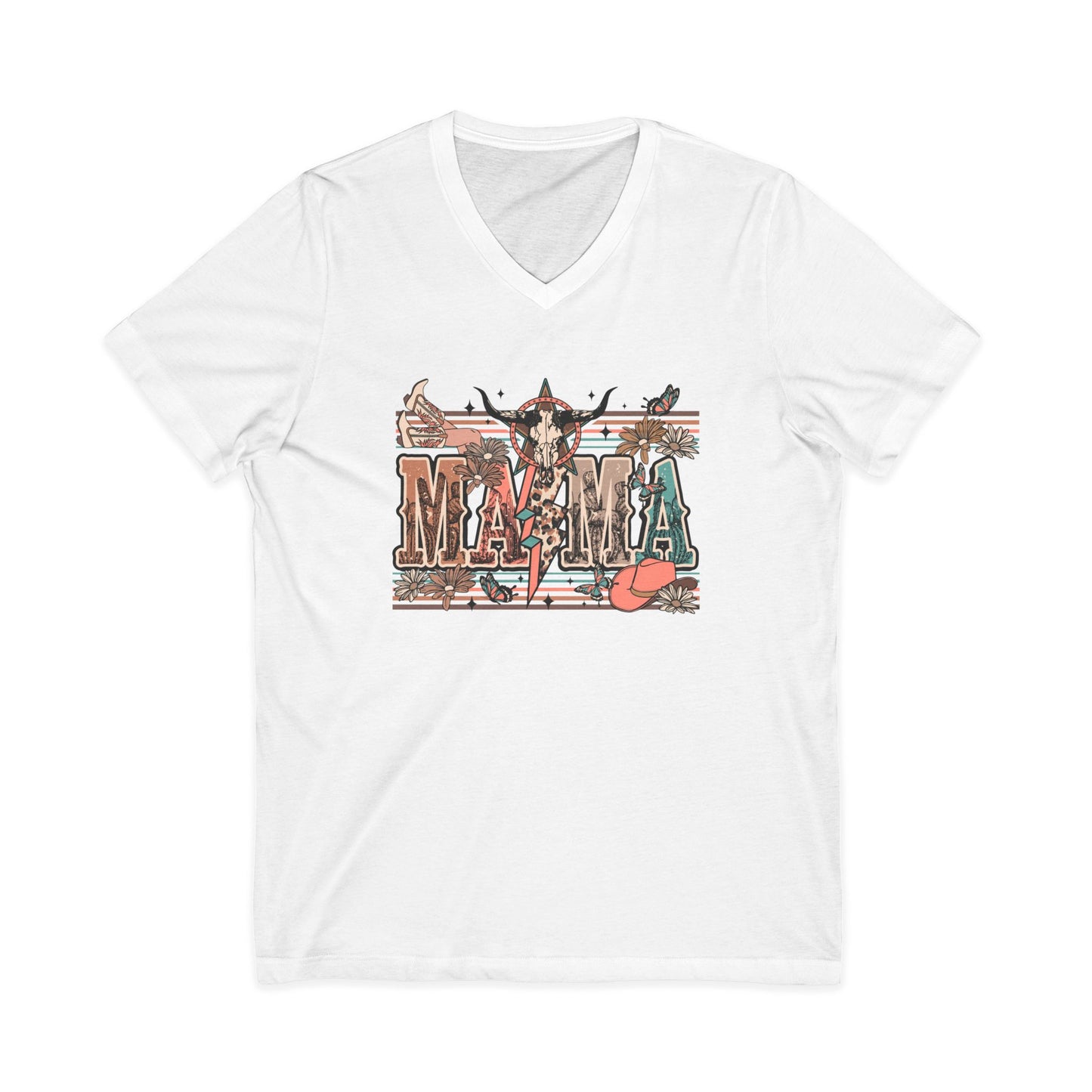 Mama Western Cowgirl Unisex V-Neck T-Shirt