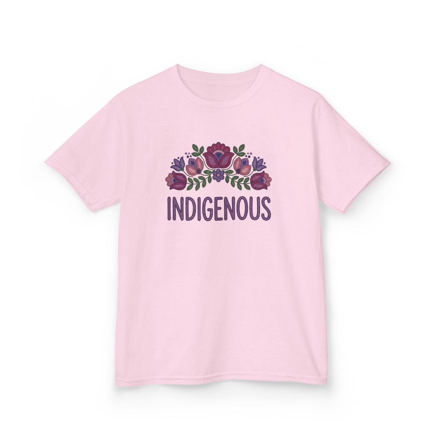 Indigenous Beaded Floral Kids T-Shirt