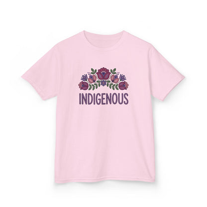 Indigenous Beaded Floral Kids T-Shirt