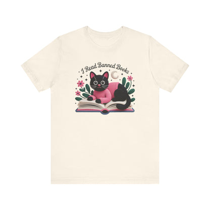 I Read Banned Books Cat Unisex T-Shirt