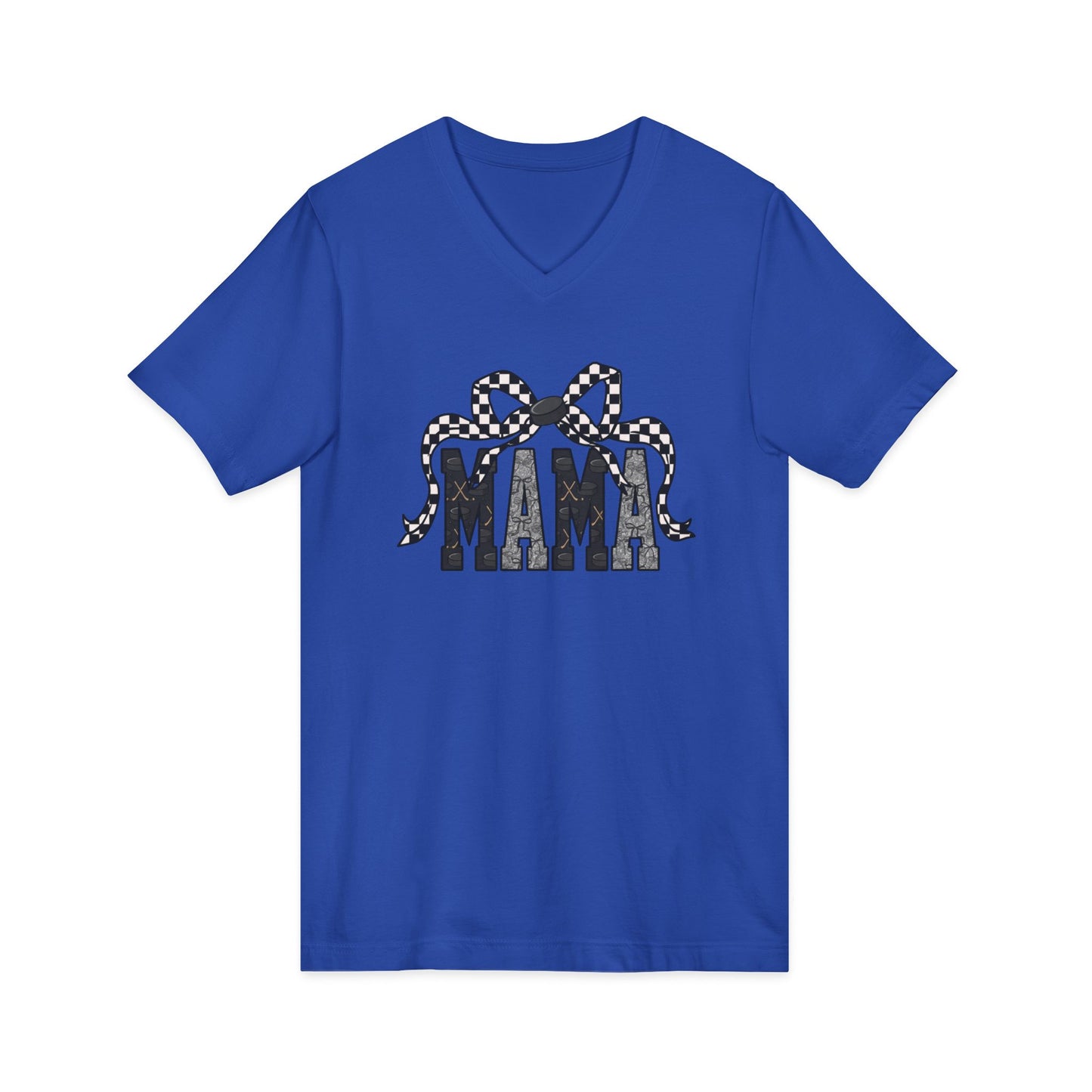 Hockey Mama Coquette Unisex V-Neck T-Shirt