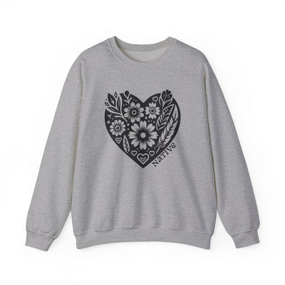Native Heart Floral Feather Sweatshirt