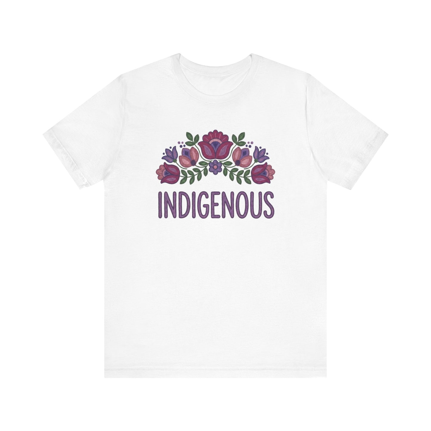 Indigenous Beaded Floral Unisex T-Shirt