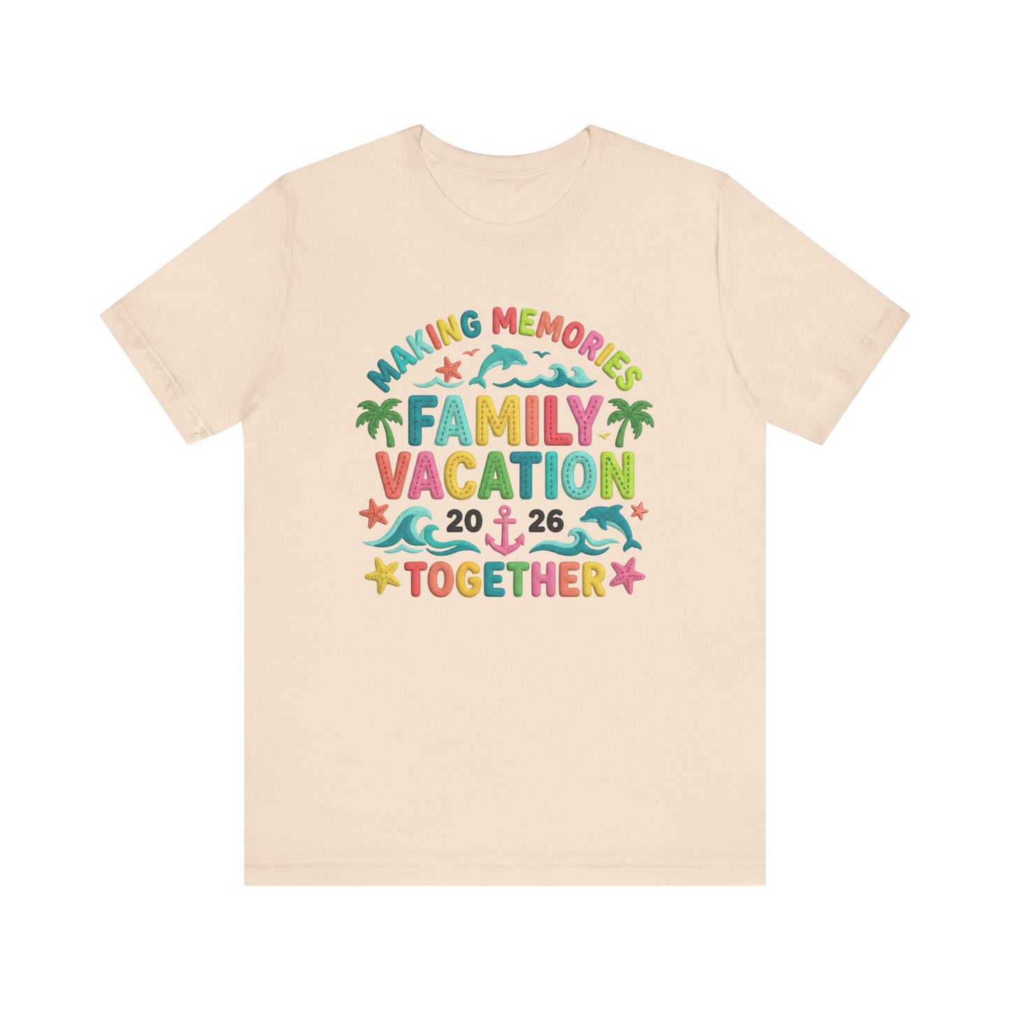 Family Vacation Making Memories Together 2026 Faux Crochet Unisex T-Shirt
