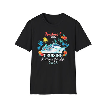 Husband and Wife Cruising Partners For Life 2026 Unisex T-Shirt