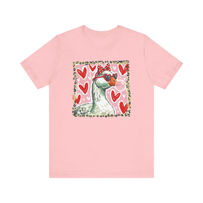 Goose Valentine Blowing Bubble Unisex T-Shirt