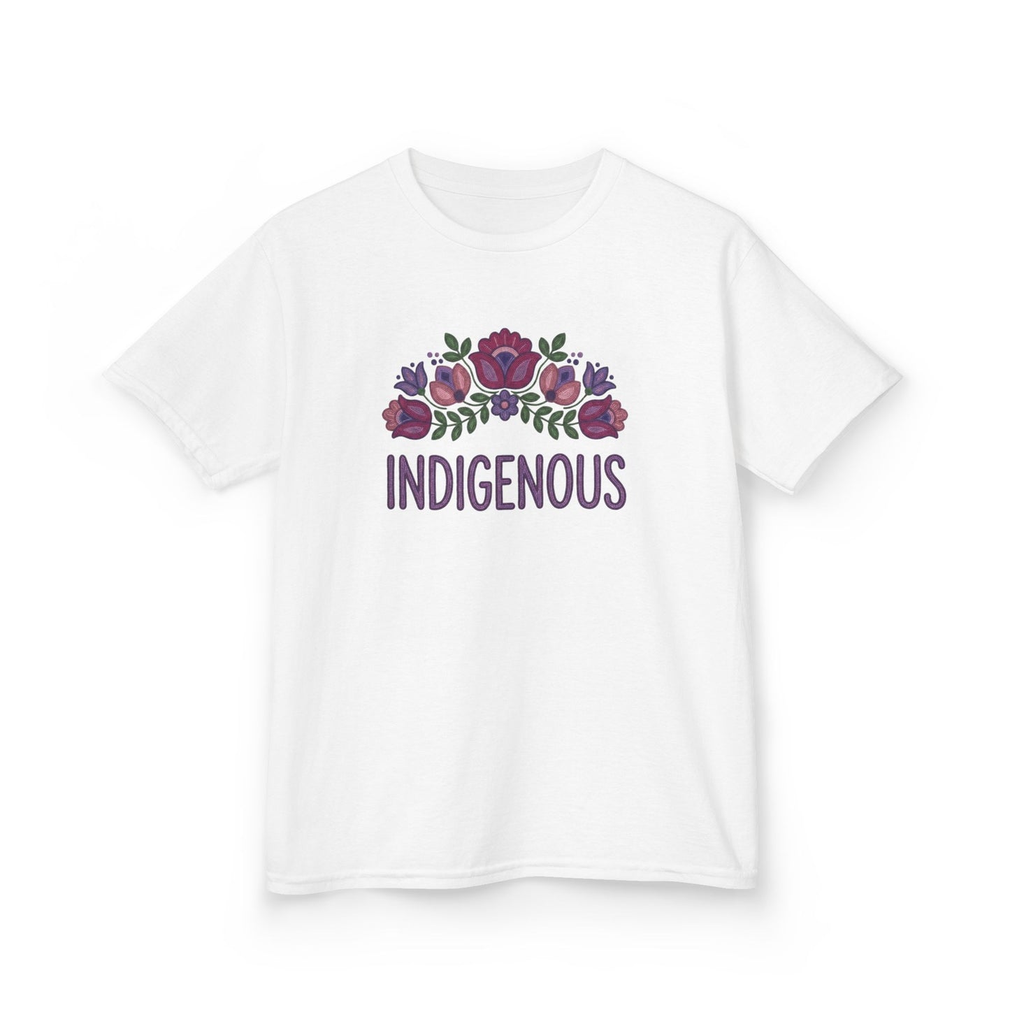 Indigenous Beaded Floral Kids T-Shirt