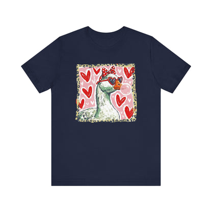 Goose Valentine Blowing Bubble Unisex T-Shirt
