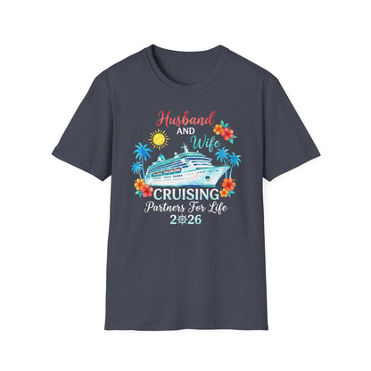 Husband and Wife Cruising Partners For Life 2026 Unisex T-Shirt