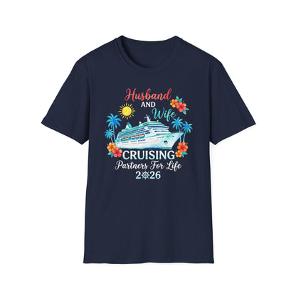 Husband and Wife Cruising Partners For Life 2026 Unisex T-Shirt