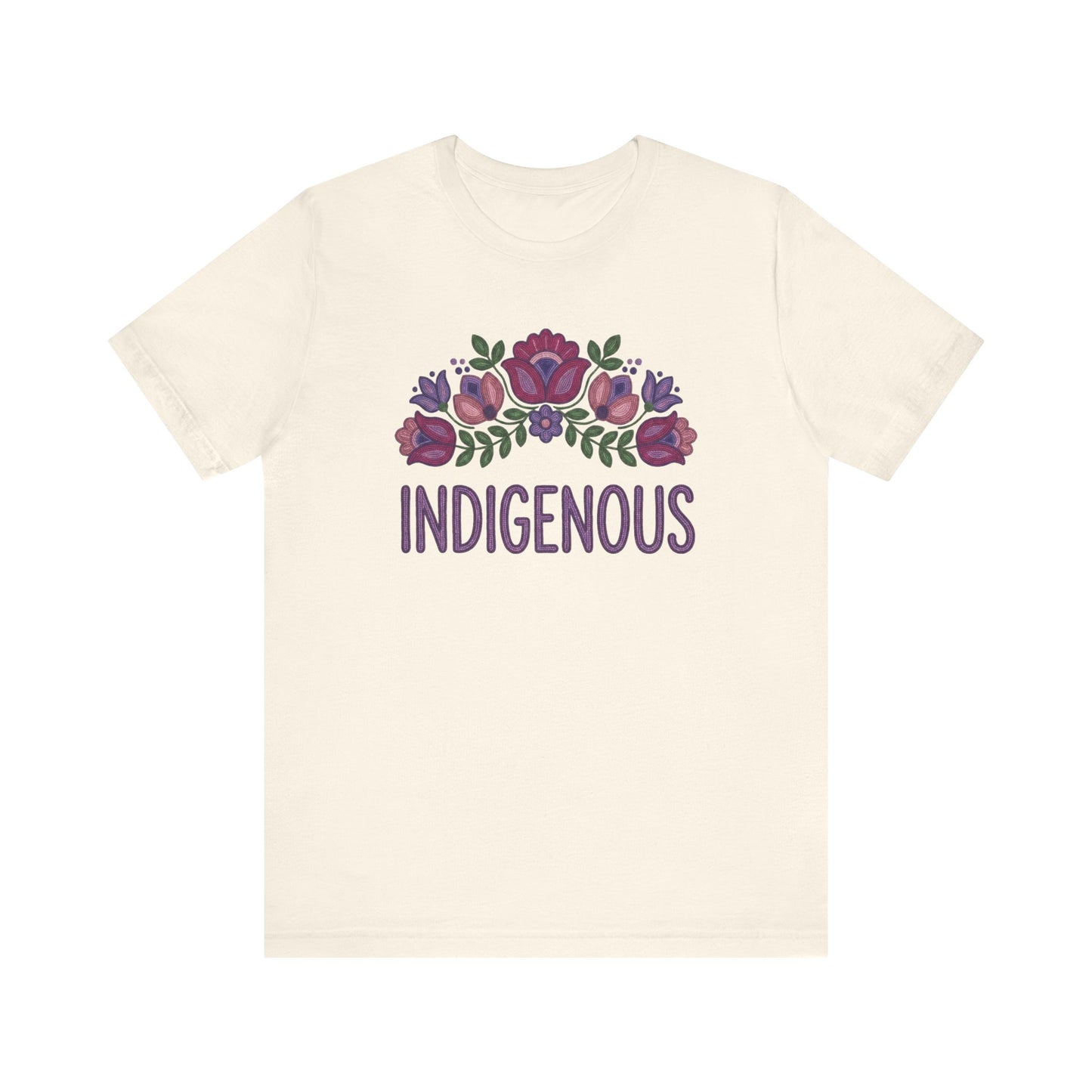 Indigenous Beaded Floral Unisex T-Shirt