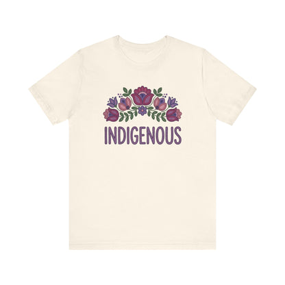 Indigenous Beaded Floral Unisex T-Shirt