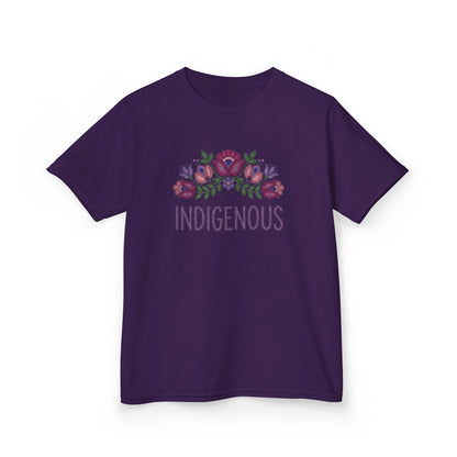 Indigenous Beaded Floral Kids T-Shirt