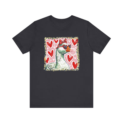 Goose Valentine Blowing Bubble Unisex T-Shirt