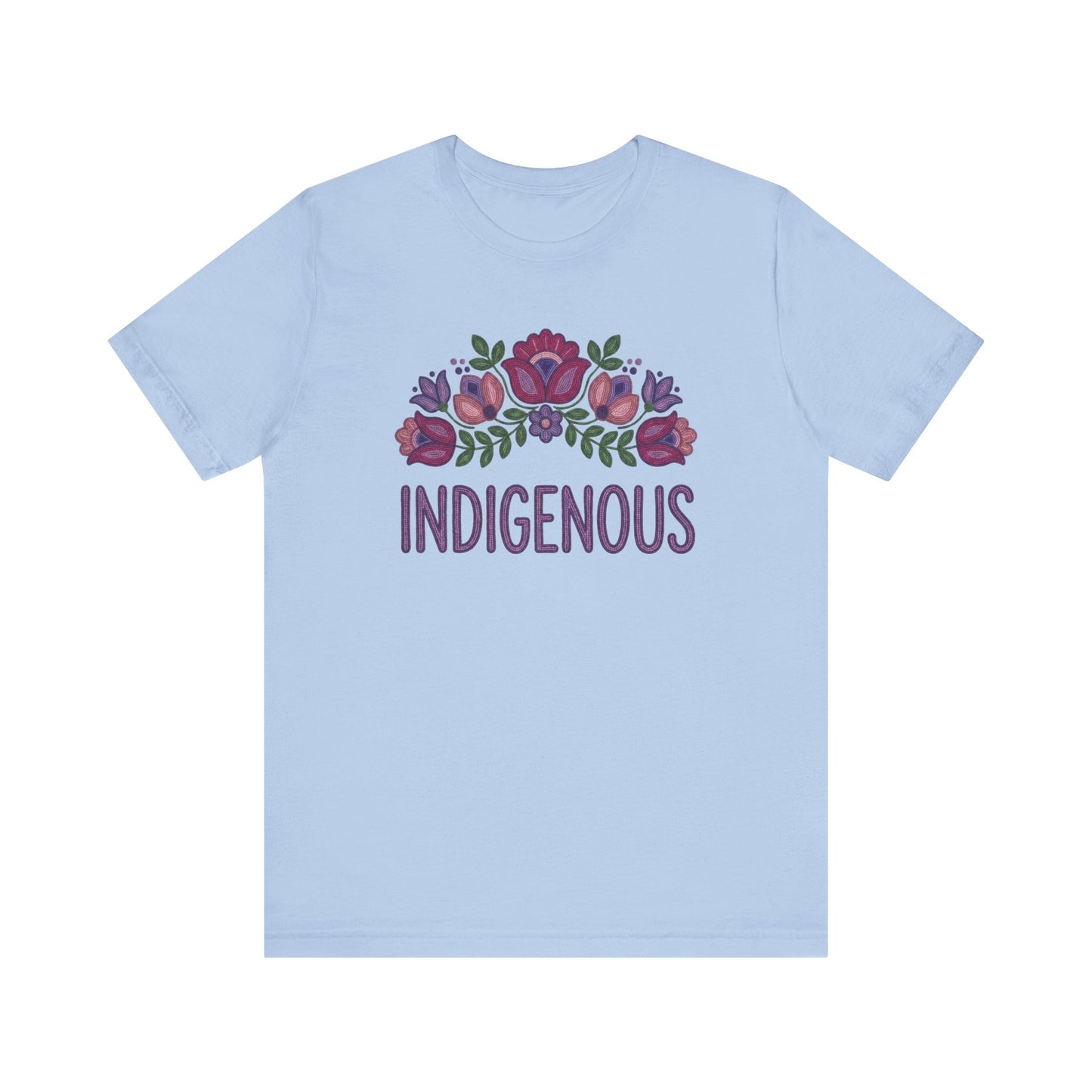 Indigenous Beaded Floral Unisex T-Shirt