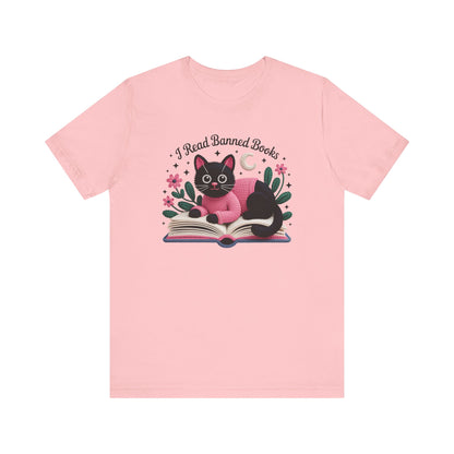 I Read Banned Books Cat Unisex T-Shirt